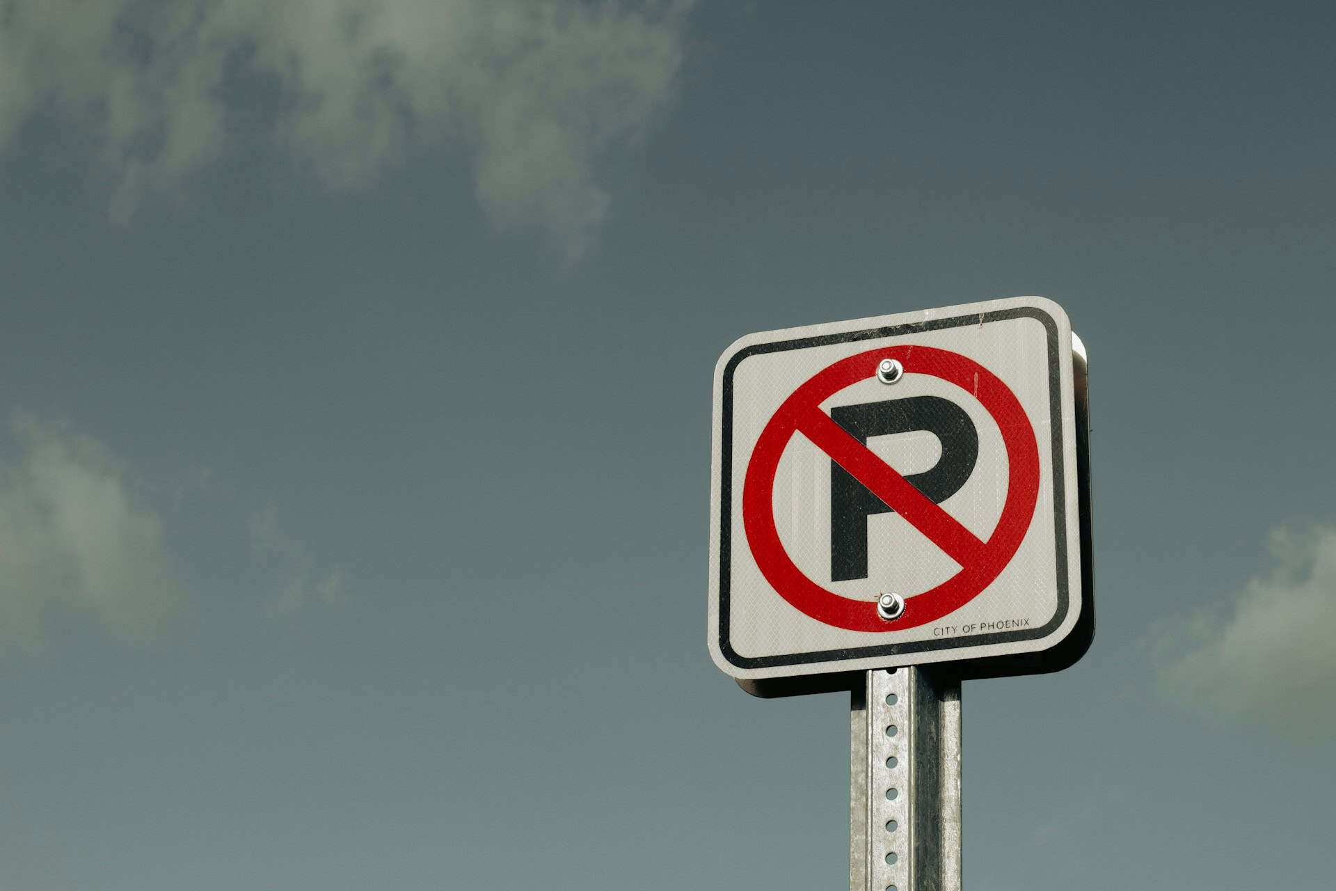 No Parking Road Sign